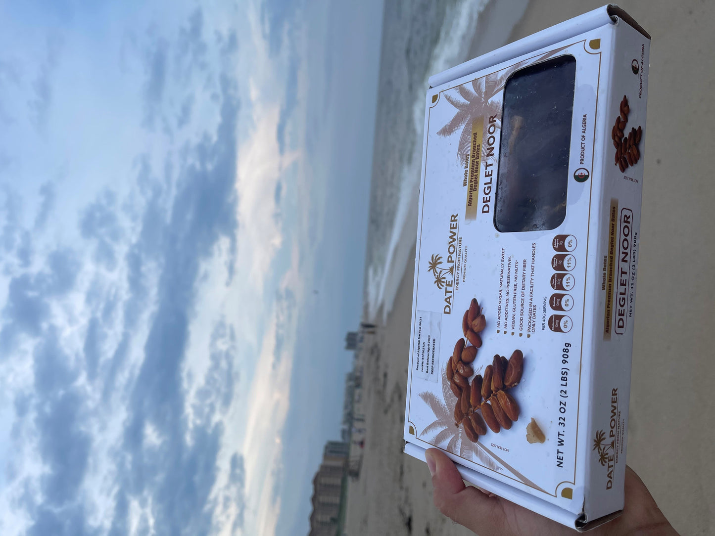 2 LBs. Deglet Noor Dates from Algeria 100% Natural, Nutritional Properties, Sun-Dried Fruit, Translucent Color and Elegant Shape